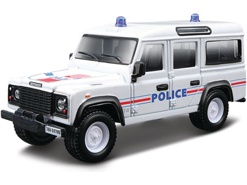 Bburago Land Rover Defender 110 1:50 bílá - policie / BB18-32003W