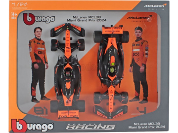 Bburago McLaren F1 Team MCL38 (2024) 1:43 (giftset 2pcs) / BB18-38109