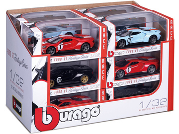 Bburago auta Ford GT 1:32 (sada 12ks) Bburago auta Ford GT 1:32 (sada 12ks) / BB18-41104