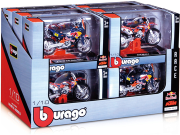 Bburago motocykly Red Bull KTM 1:18 (sada 12ks) / BB18-51073