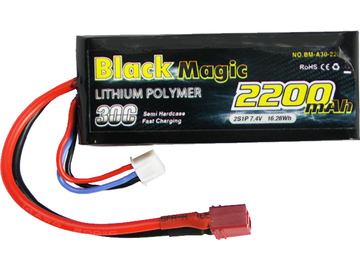 Black Magic LiPol Car 7.4V 2200mAh 30C Deans / BMA30-2200-2D