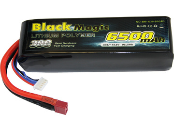 Black Magic LiPol Car 14.8V 6500mAh 30C Deans / BMA30-6500-4D