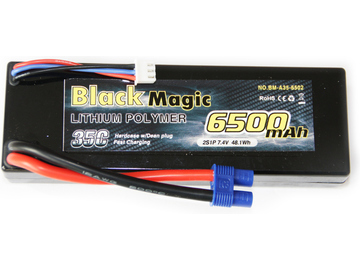 Black Magic LiPol Car 7.4V 6500mAh 35C EC3 Black Magic LiPol Car 7.4V 6500mAh 35C EC3 / BMA35-6500-2E