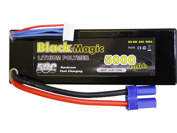Black Magic LiPol Car 14.8V 5000mAh 50C EC5 / BMA50-5000-4E