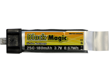 Black Magic LiPol 3.7V 180mAh 25C EFL / BMF25-0180-1EFL