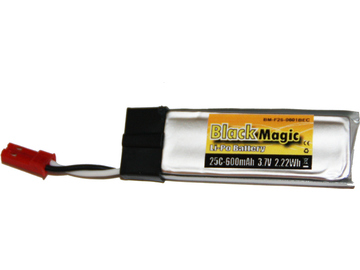 Black Magic LiPol 3.7V 600mAh 25C JST Black Magic LiPol 3.7V 600mAh 25C JST / BMF25-0600-1JST