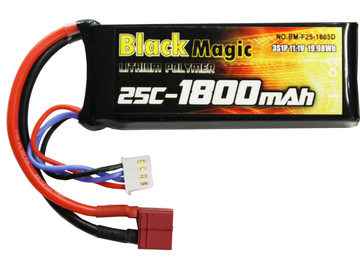 Black Magic LiPol 11.1V 1800mAh 25C Deans / BMF25-1800-3D