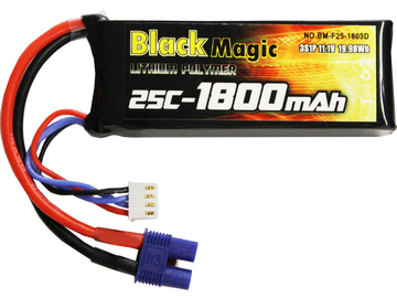 Black Magic LiPol 11.1V 1800mAh 25C EC3 / BMF25-1800-3EC3