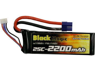 Black Magic LiPol 11.1V 2200mAh 25C EC3 / BMF25-2200-3EC3