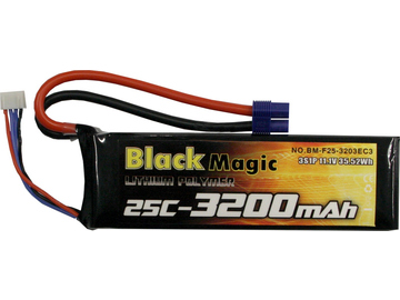 Black Magic LiPol 11.1V 3200mAh 25C EC3 / BMF25-3200-3EC3