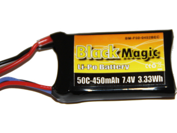 Black Magic LiPol 7.4V 450mAh 50C JST / BMF50-0450-2JST