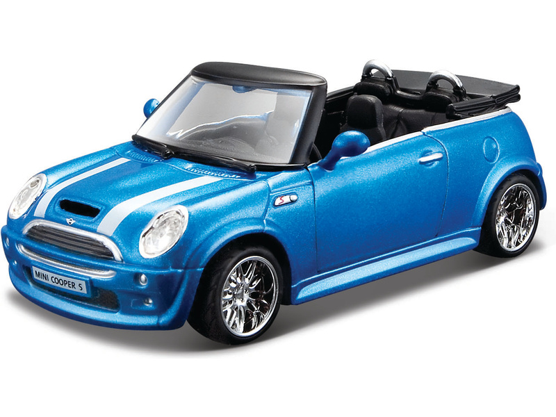 1:32 Bburago Mini Cooper S Cabriolet (modrá metalíza)