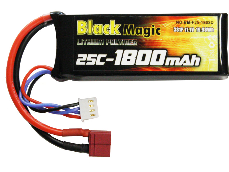 Black Magic LiPol 11.1V 1800mAh 25C Deans