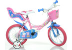 DINO Bikes - Dětské kolo 14" Pepa Pig se sedačkou a košíkem
