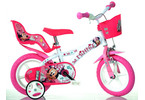 DINO Bikes - Dětské kolo 12" Minnie se sedačkou pro panenku a košíkem