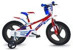 DINO Bikes - Dětské kolo 14" červeno/modro/bílé