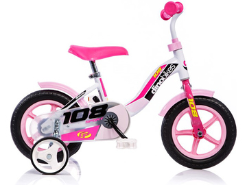 DINO Bikes - Dětské kolo 10" růžové / DB-108LG