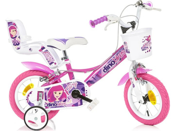 DINO Bikes - Children's bike 12" Fairy Pink DINO Bikes - Children's bike 12" Fairy Pink / DB-124RSN-09FY