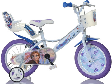 DINO Bikes - Dětské kolo 16" Frozen 2 se sedačkou pro panenku a košíkem / DB-164RFZ3