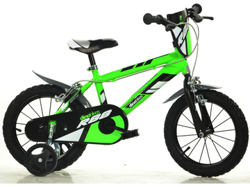 DINO Bikes - Dětské kolo 16" zelené / DB-416U