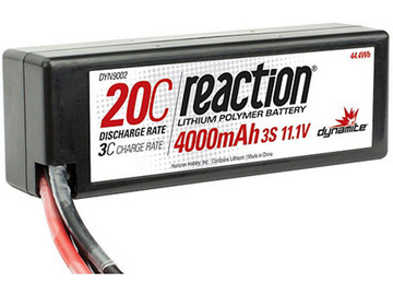 LiPol Reaction Car 11.1V 4000mAh 20C HC Deans / DYN9002D