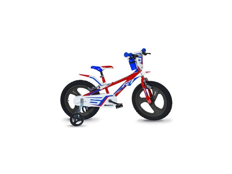 DINO Bikes - Dětské kolo 14" červeno/modro/bílé