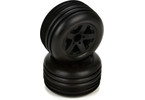 ECX Front Tire, Premount, Black Wheel (2): 1/10 2WD Circuit