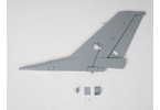 E-flite Vertical Fin and Rudder, Gray: F-16 Falcon 80mm