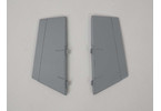E-flite Ventral Fin Set, Gray: F-16 Falcon 80mm