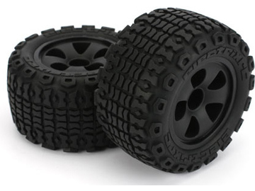 ECX Kolo s pneu terrain černá (2) / ECX1008