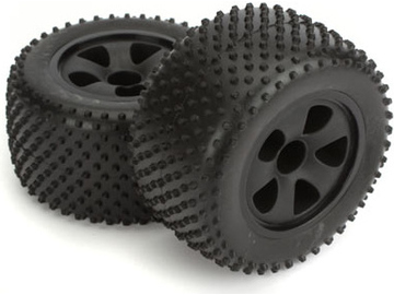 ECX Kolo s pneu zadní Spike černá (2) / ECX1010