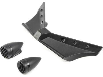 ECX Front Bumper and Headlights, Black: Doomsday / ECX220006