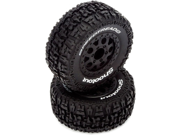 ECX Front/Rear Wheel and Tire, Premount, Black (2): 1/10 2WD/4WD Torment ECX Front/Rear Wheel and Tire, Premount, Black (2): 1/10 2WD/4WD Torment / ECX4003