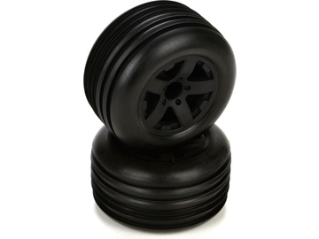 ECX Front Tire, Premount, Black Wheel (2): 1/10 2WD Circuit ECX Front Tire, Premount, Black Wheel (2): 1/10 2WD Circuit / ECX43005