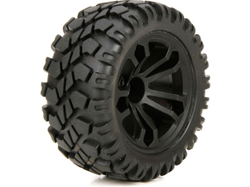 ECX Front/Rear Wheel & Tire, Premounted (2): 1/10 4WD Circuit / ECX43010