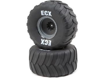 ECX Kolo s pneu, šedý disk (2): Axe MT ECX Kolo s pneu, šedý disk (2): Axe MT / ECX43015