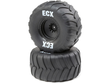ECX kolo s pneu, černý disk (2): Amp Crush ECX kolo s pneu, černý disk (2): Amp Crush / ECX43016