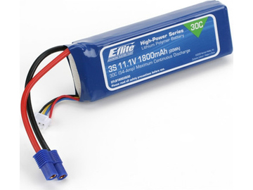E-flite LiPo 11.1V 1800mAh 30C EC3 / EFLB18003S30