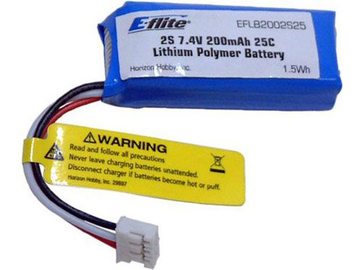 E-flite LiPo 7.4V 200mAh 25C JST-PH E-flite LiPo 7.4V 200mAh 25C JST-PH / EFLB2002S25