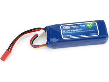 E-flite LiPo Battery 11.1V 800mAh 30C JST E-flite LiPo Battery 11.1V 800mAh 30C JST / EFLB8003SJ30