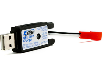 E-flite nabíječ LiPo 3.7V 500mA JST USB / EFLC1010