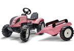 FALK - Šlapací traktor Pink Country Star s vlečkou