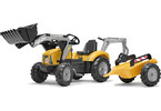 FALK - Šlapací traktor SuperBuilder s nakladačem, rypadlem a vlečkou