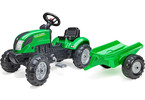 FALK - Šlapací traktor Green s vlečkou