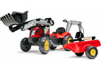 FALK - Pedal tractor Farm Lander with loader, excavator and siding red