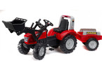 FALK - Šlapací traktor McCormick s nakladačem a vlečkou