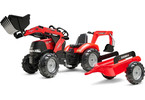 FALK - Šlapací traktor Case IH Puma 240CVX s nakladačem, rypadlem a vlečkou