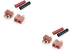 Connector Deans w/ Heat Schrink Tubes (2 pairs)