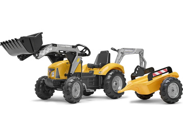 FALK - Šlapací traktor SuperBuilder s nakladačem, rypadlem a vlečkou FALK - Šlapací traktor SuperBuilder s nakladačem, rypadlem a vlečkou / FA-2025Y