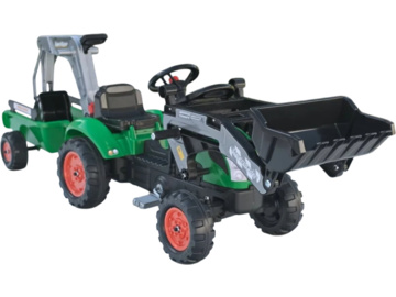 FALK - Šlapací traktor Farmland s nakladačem, rypadlem a vlečkou / FA-2051N